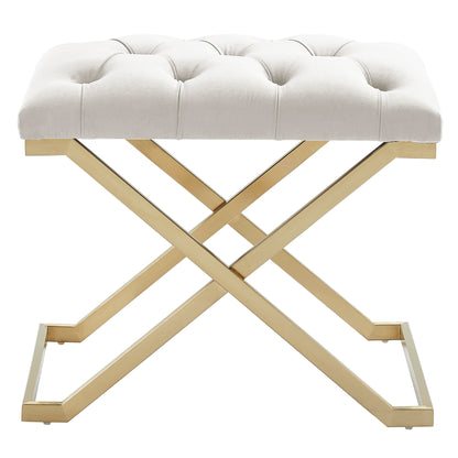 Rada Bench – Ivory and Brushed Gold – 3