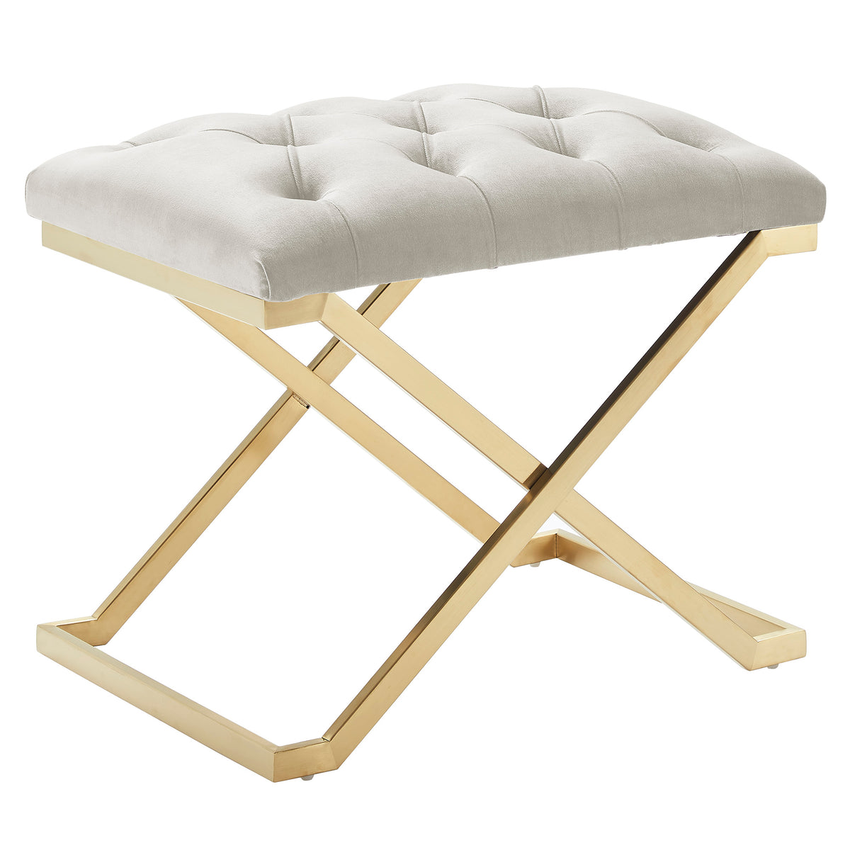 Rada Bench – Ivory and Brushed Gold – 1
