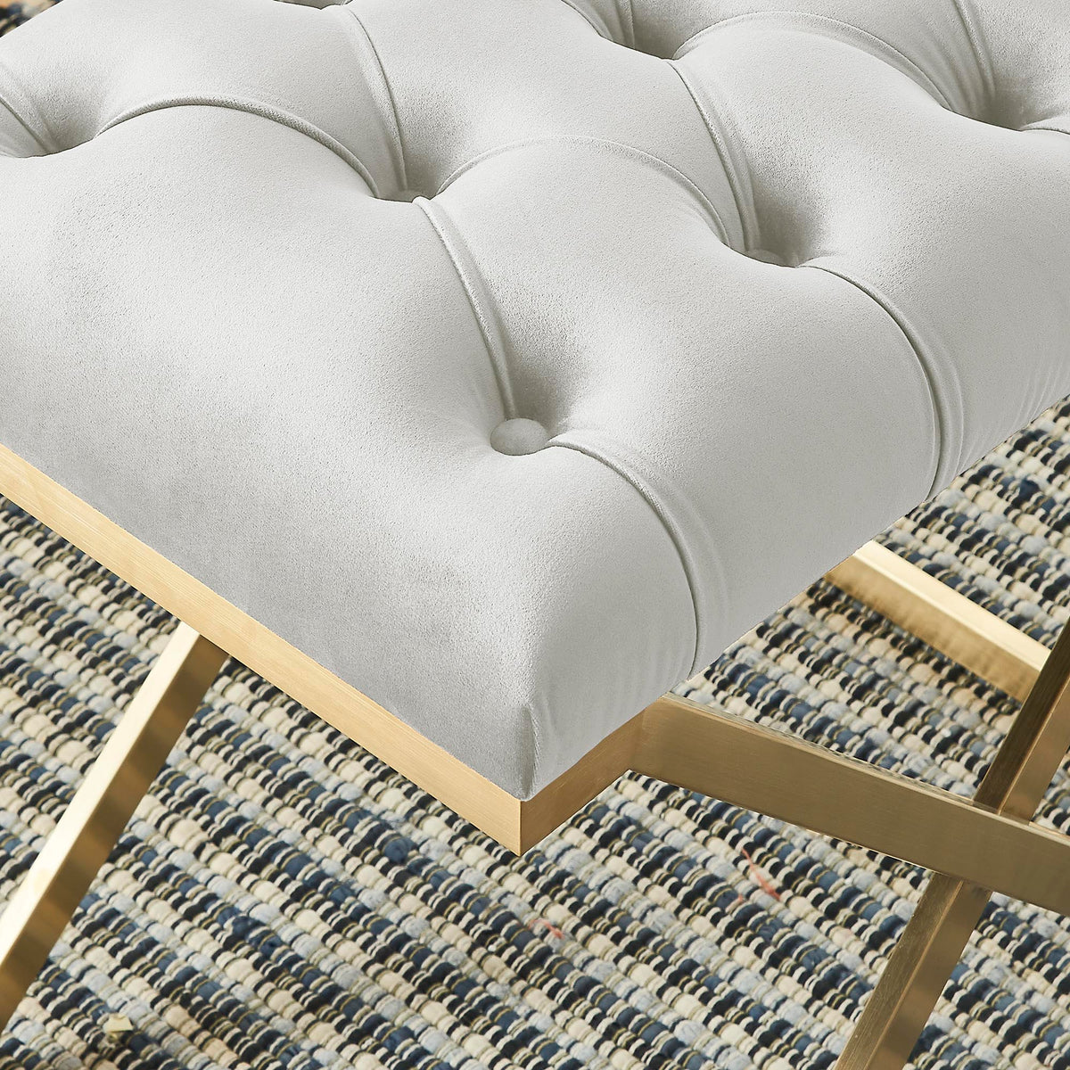 Rada Bench – Ivory and Brushed Gold – 5