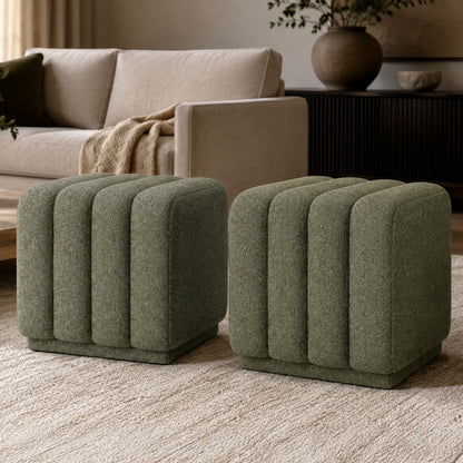 Pollo Square Ottoman – Moss – 2