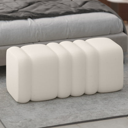 Rigel Large Ottoman Bench – Ivory – 2