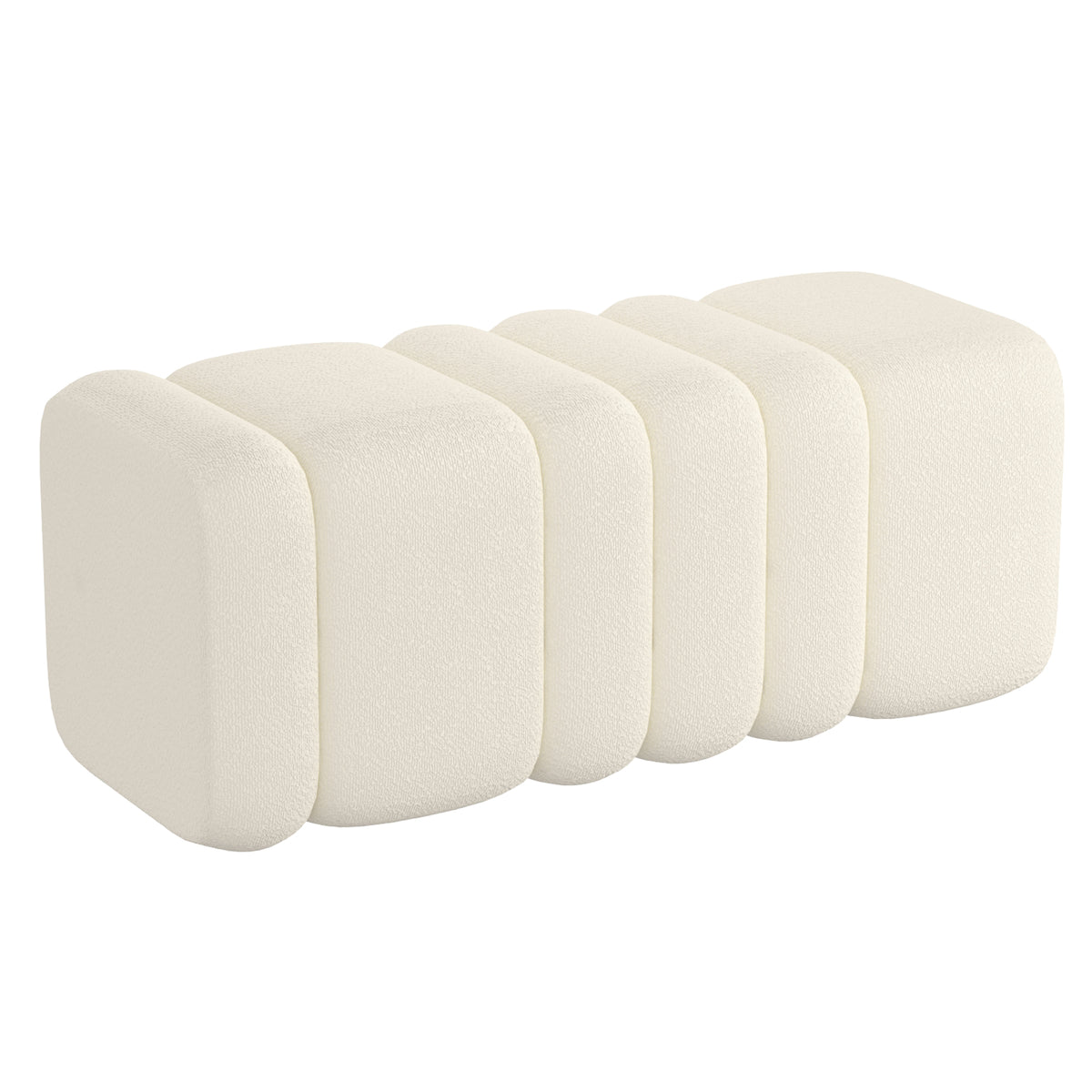 Rigel Large Ottoman Bench – Ivory – 1