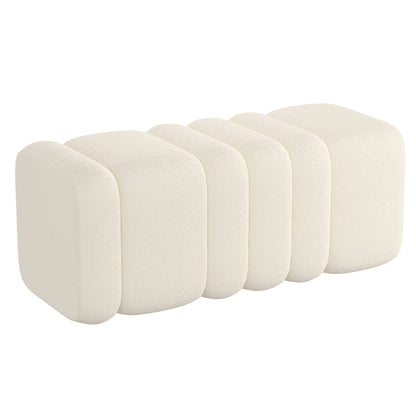 Rigel Large Ottoman Bench – Ivory – 1