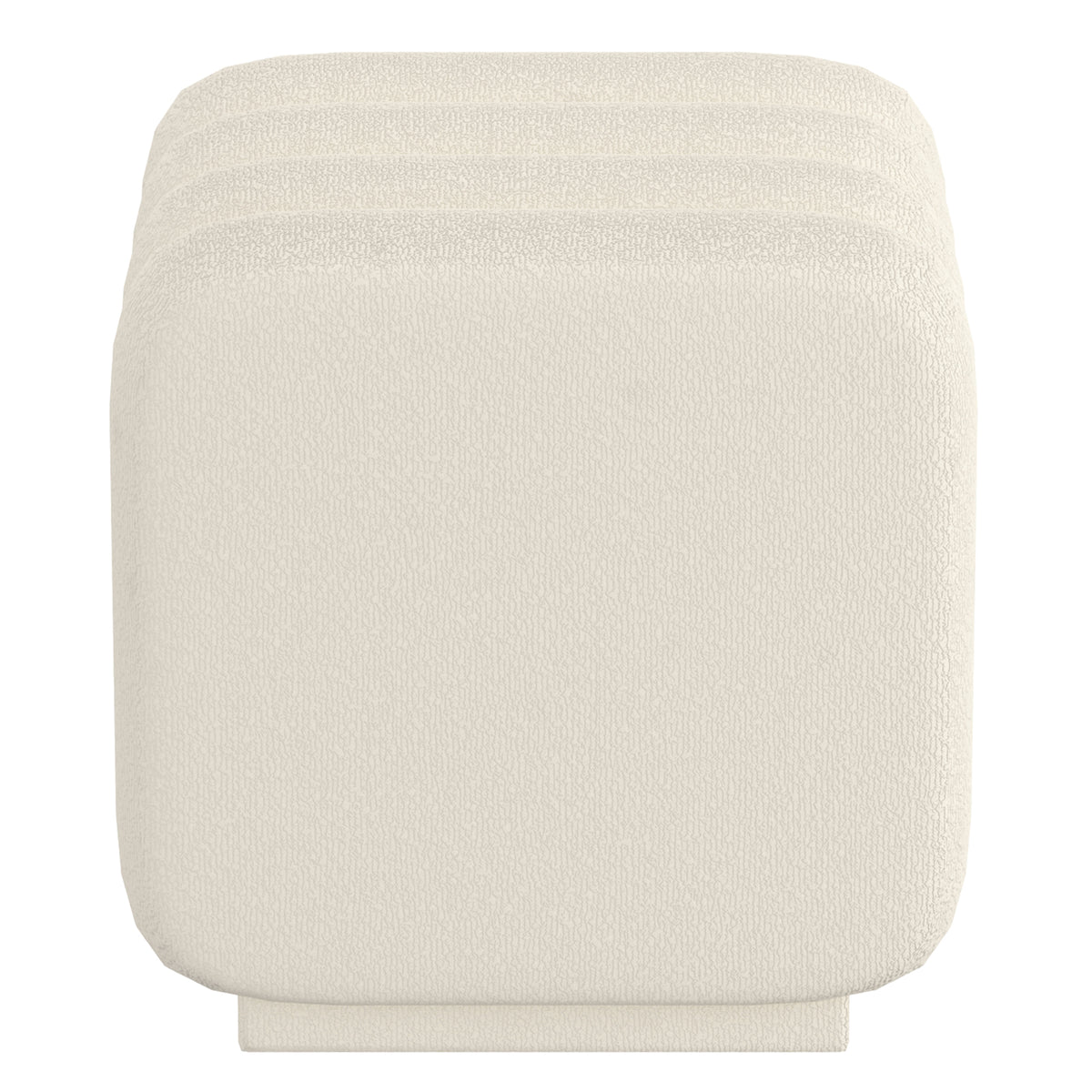 Rigel Small Square Ottoman in Ivory