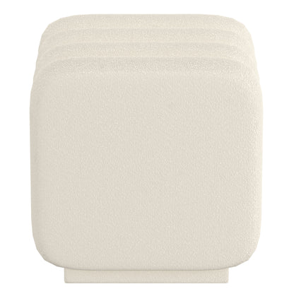 Rigel Small Square Ottoman in Ivory