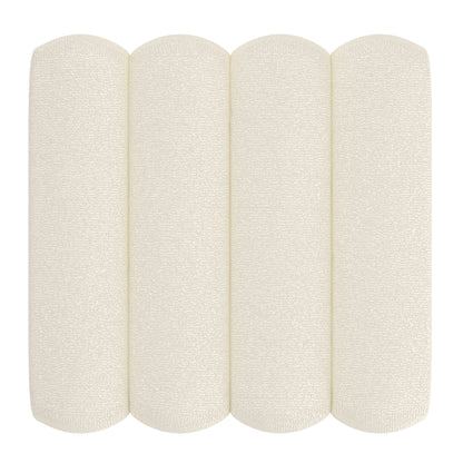 Rigel Small Square Ottoman in Ivory