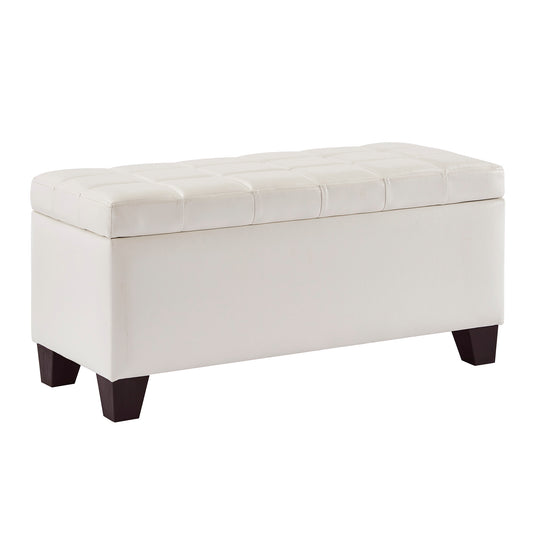 Winston Storage Ottoman Bench in White