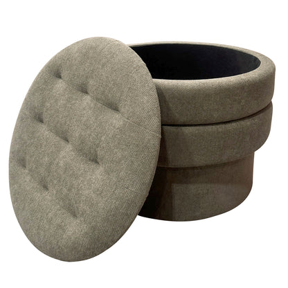 Kepler Round Storage Ottoman – Moss – 3