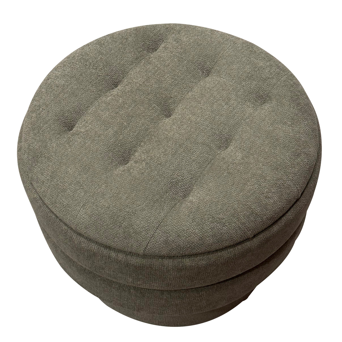 Kepler Round Storage Ottoman – Moss – 5