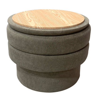 Kepler Round Storage Ottoman – Moss – 6