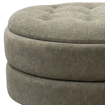 Kepler Round Storage Ottoman – Moss – 7