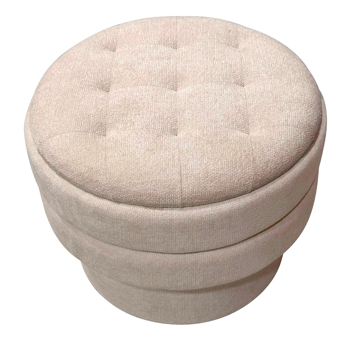Kepler Round Storage Ottoman – Oat – 5