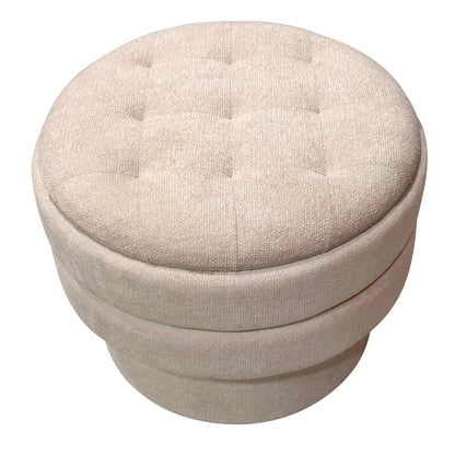 Kepler Round Storage Ottoman – Oat – 5