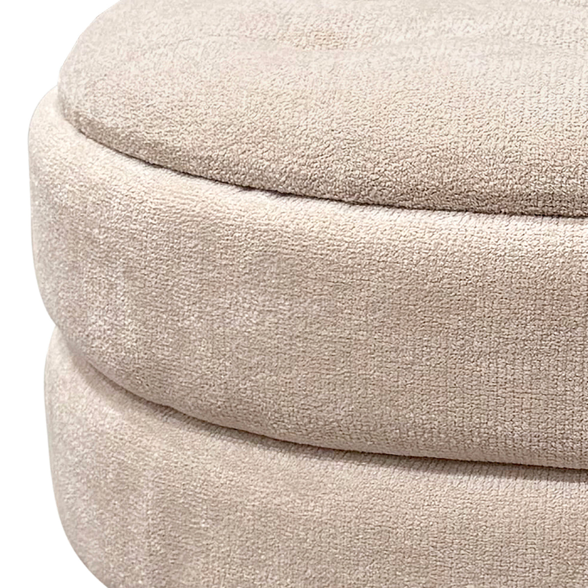 Kepler Round Storage Ottoman – Oat – 7