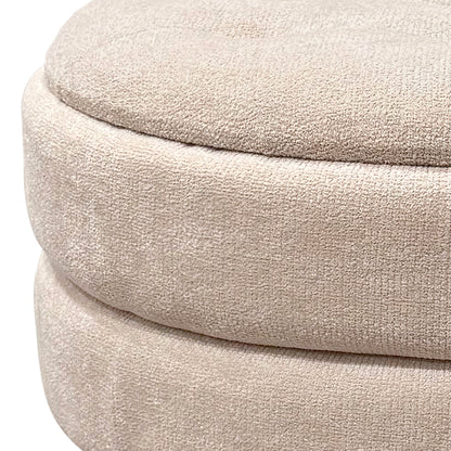 Kepler Round Storage Ottoman – Oat – 7