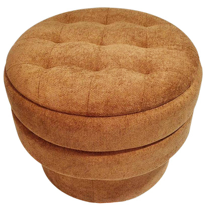 Kepler Round Storage Ottoman – Rust – 4