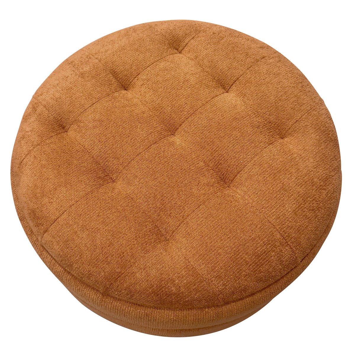 Kepler Round Storage Ottoman – Rust – 5