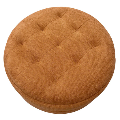 Kepler Round Storage Ottoman – Rust – 5