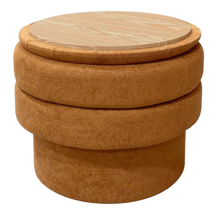 Kepler Round Storage Ottoman – Rust – 6