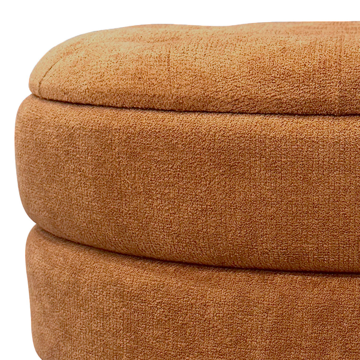 Kepler Round Storage Ottoman – Rust – 7