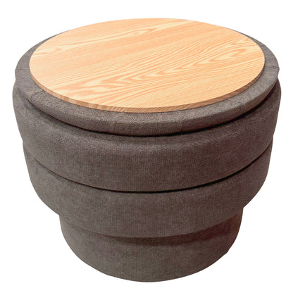 Kepler Round Storage Ottoman – Warm Charcoal – 6