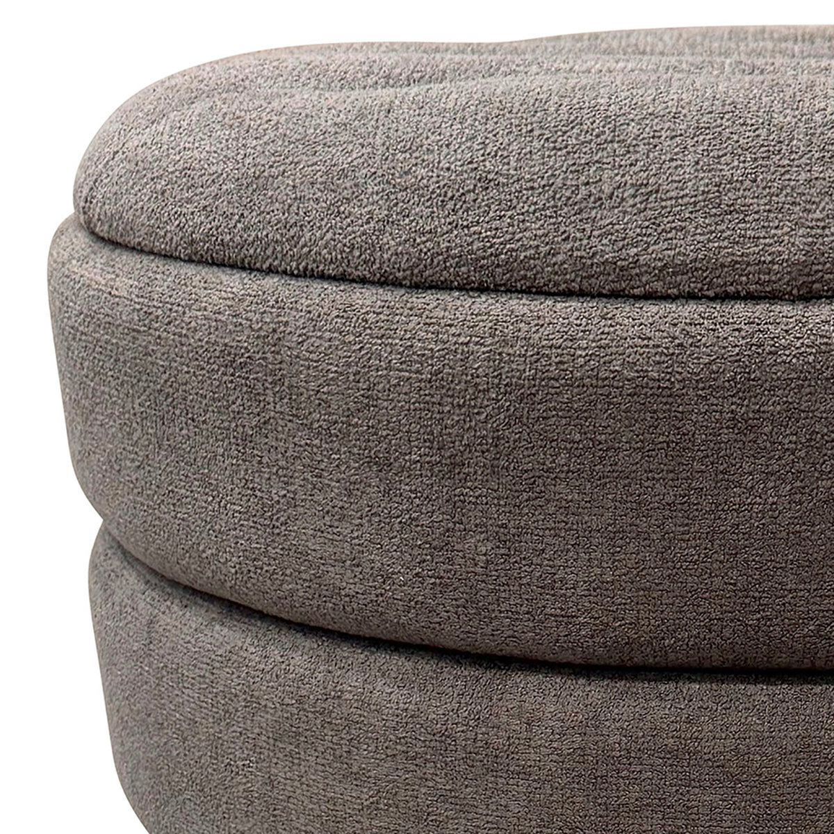Kepler Round Storage Ottoman – Warm Charcoal – 7
