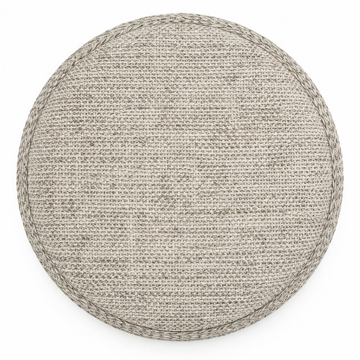 Indigo Round Storage Ottoman – Beige Charcoal – 4