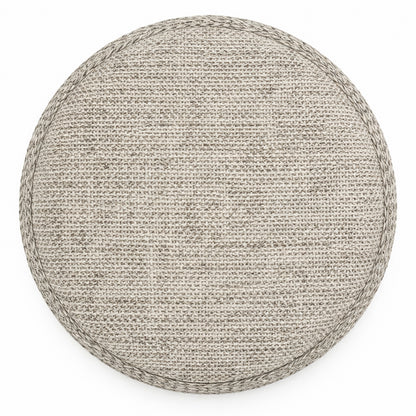 Indigo Round Storage Ottoman – Beige Charcoal – 4