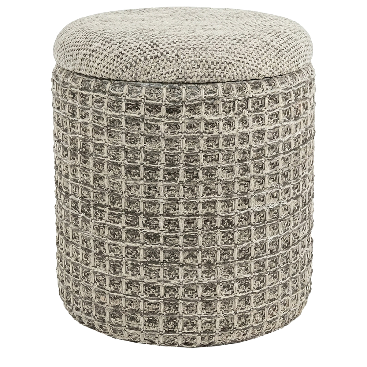 Indigo Round Storage Ottoman