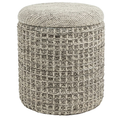 Indigo Round Storage Ottoman