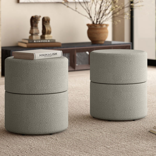 Kalani 26" Counter Stool w/Swivel, Set of 2 in Warm Grey & Black