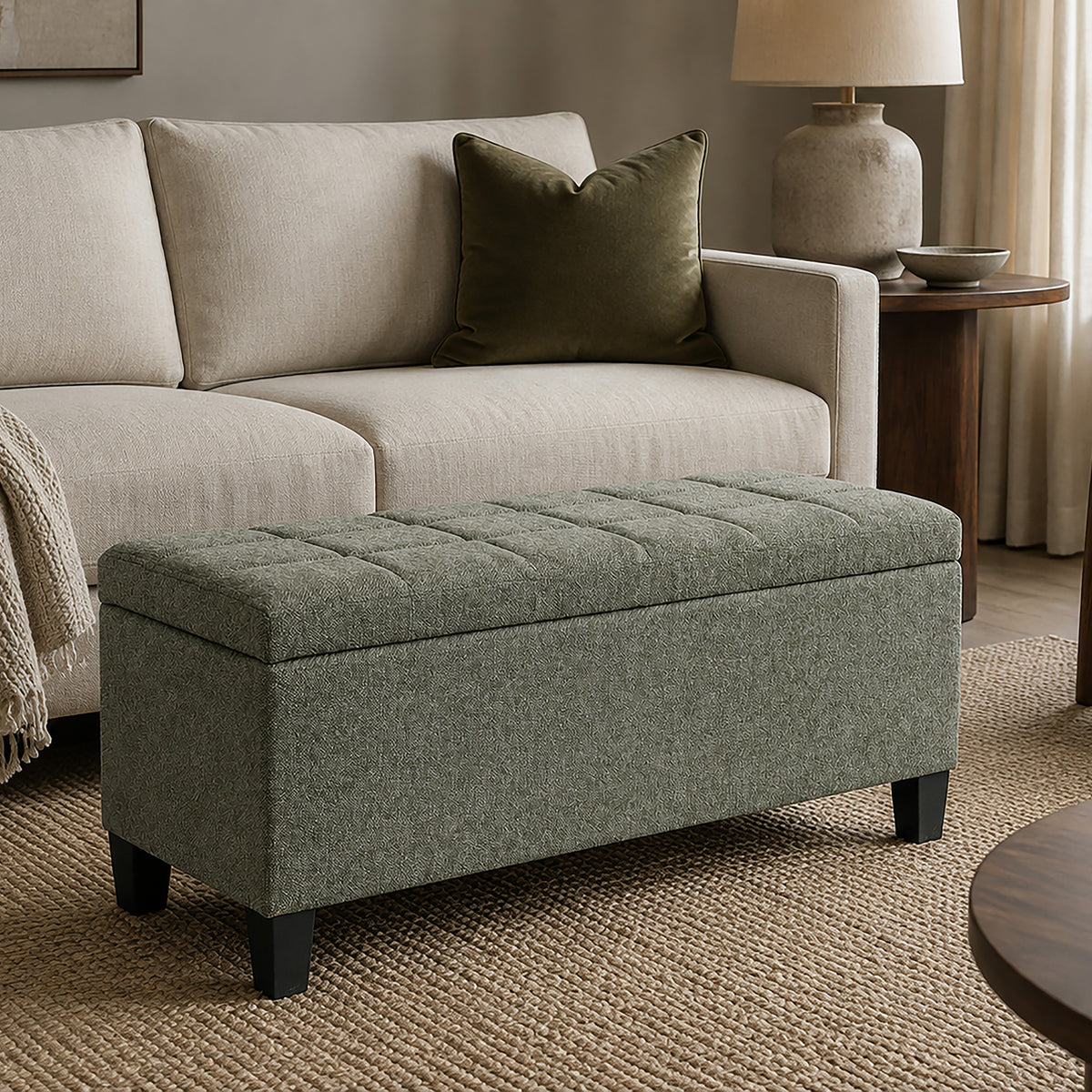 Sonos Storage Ottoman Bench – Moss – 2