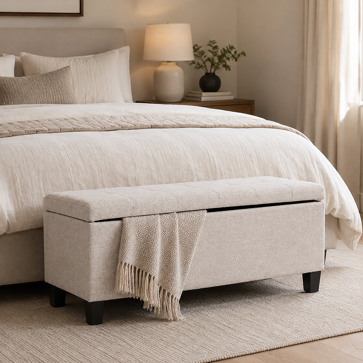 Sonos Storage Ottoman Bench – Oat – 2