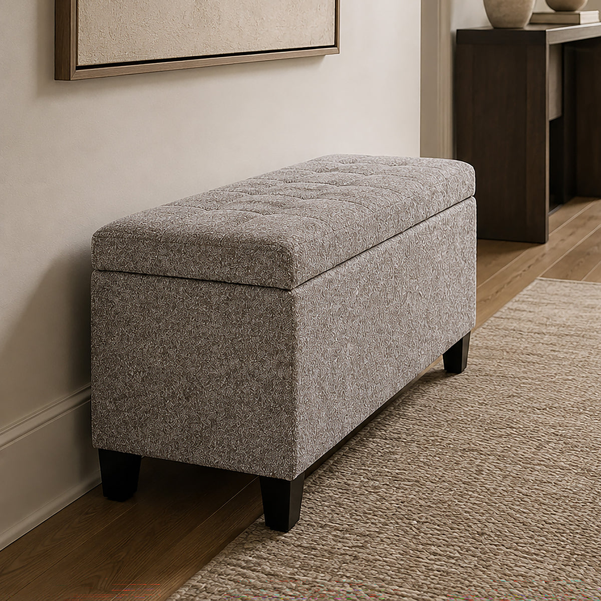 Sonos Storage Ottoman Bench – Stone – 2