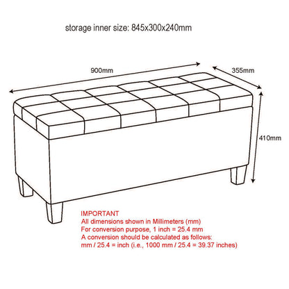 Sonos Storage Ottoman Bench – Stone – 9
