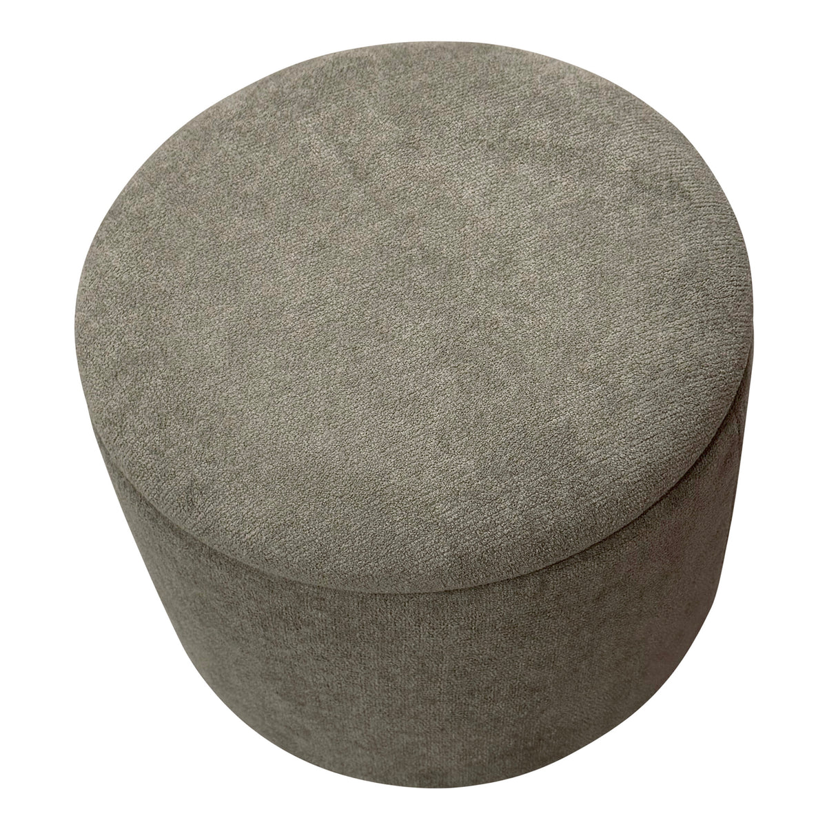 Sadie Round Storage Ottoman – Moss and Natural – 4