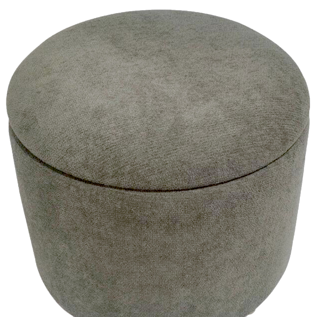 Sadie Round Storage Ottoman – Moss and Natural – 5