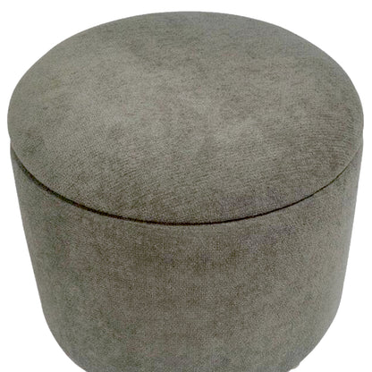Sadie Round Storage Ottoman – Moss and Natural – 5