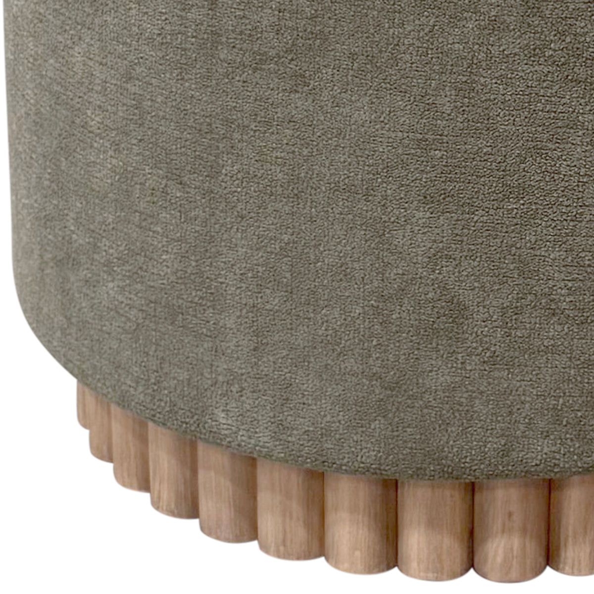 Sadie Round Storage Ottoman – Moss and Natural – 6