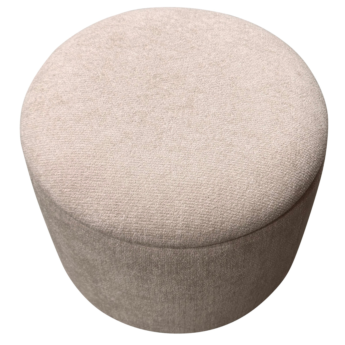 Sadie Round Storage Ottoman – Oat and Natural – 5
