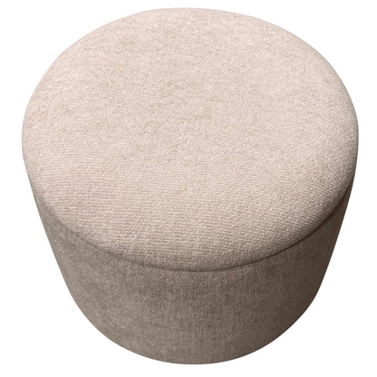 Sadie Round Storage Ottoman – Oat and Natural – 5