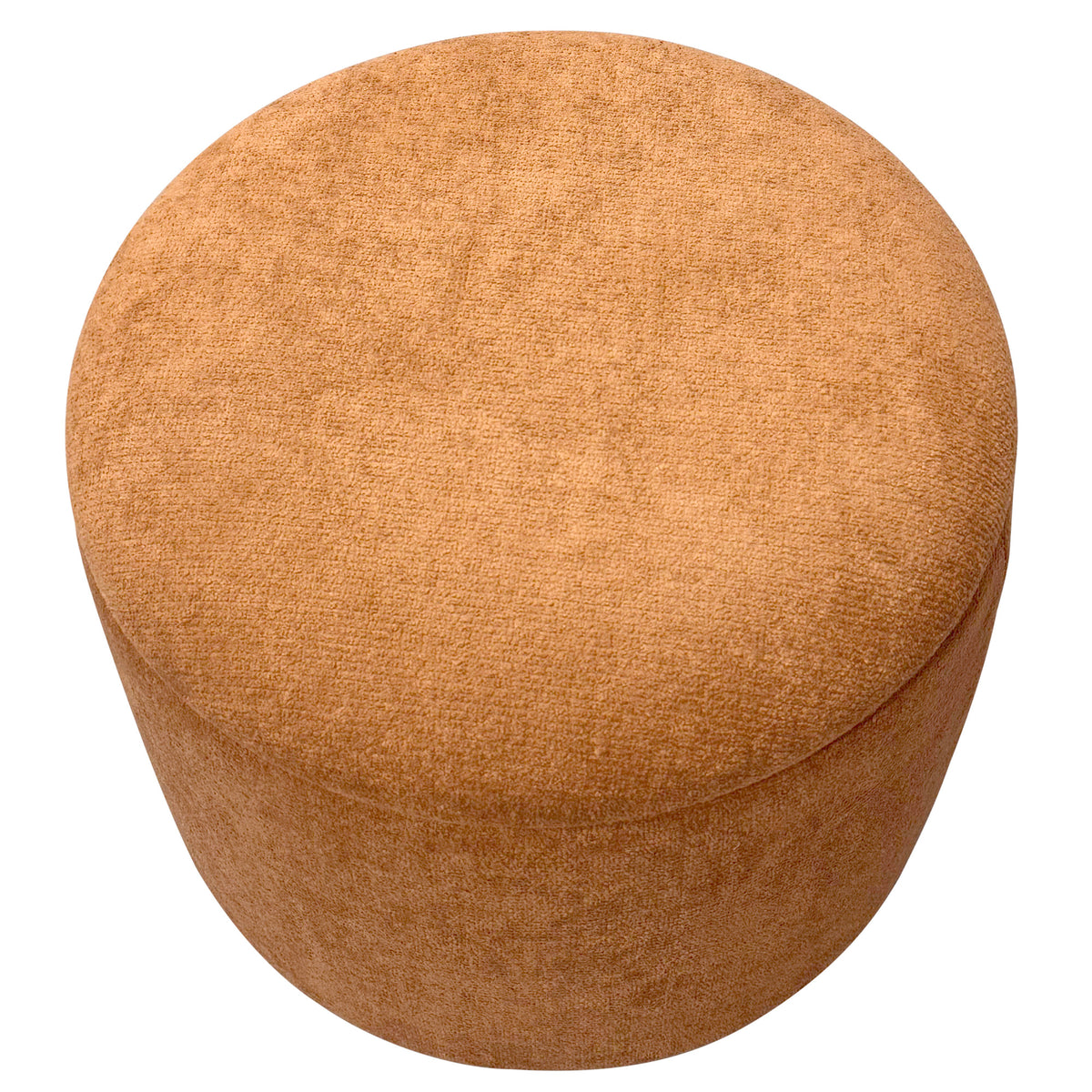 Sadie Round Storage Ottoman – Rust and Natural – 5