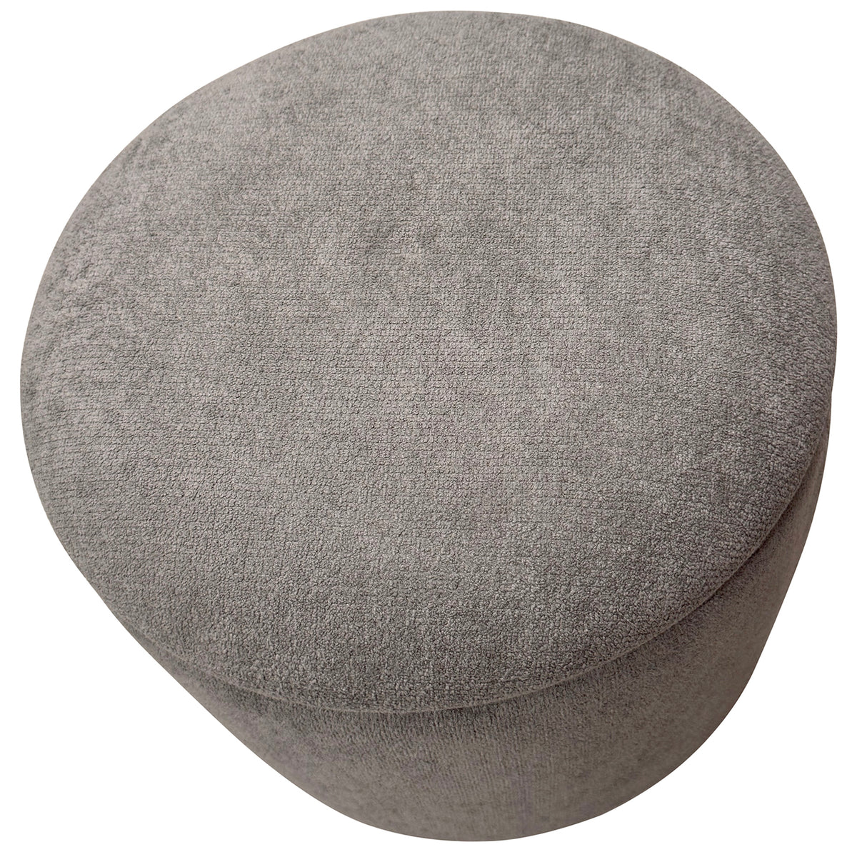 Sadie Round Storage Ottoman – Warm Charcoal and Natural – 5