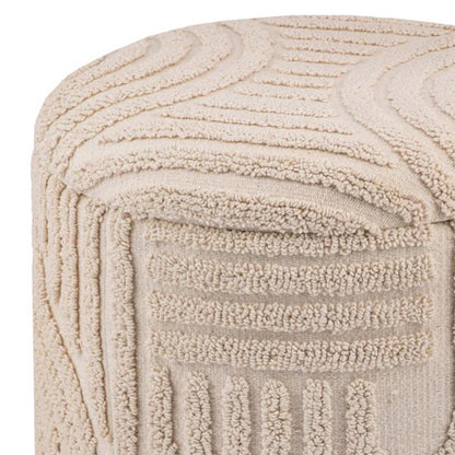 Lullu Round Storage Ottoman – Beige – 6