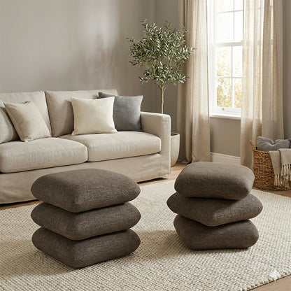 Rylee Square Ottoman – Brown – 2