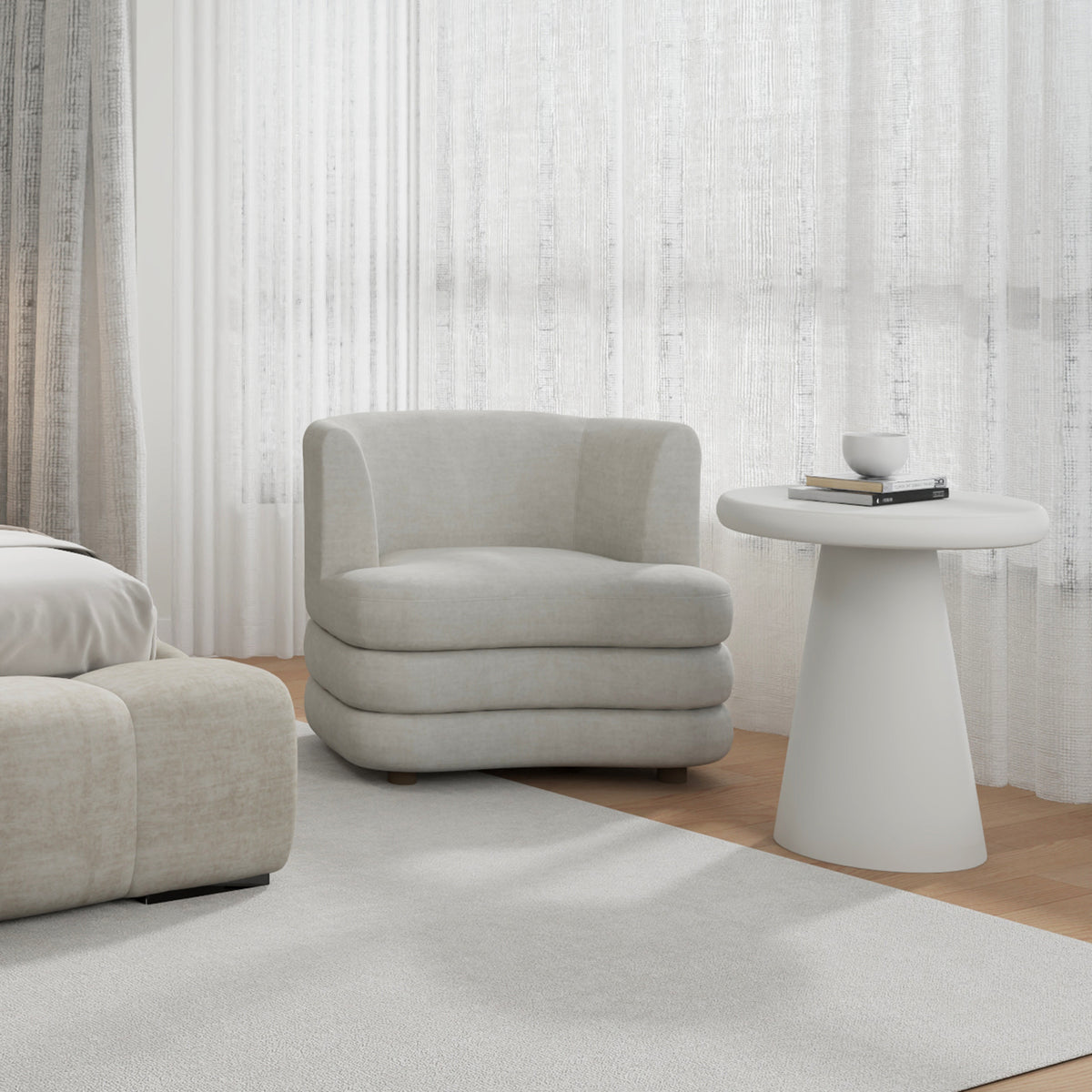Dorian Accent Chair – Beige – 2