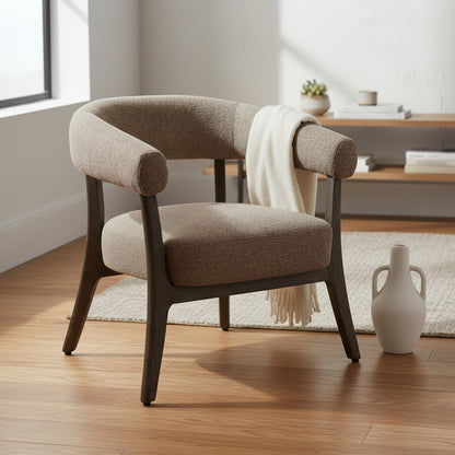 Surin Accent Chair – Brown and Walnut – 2