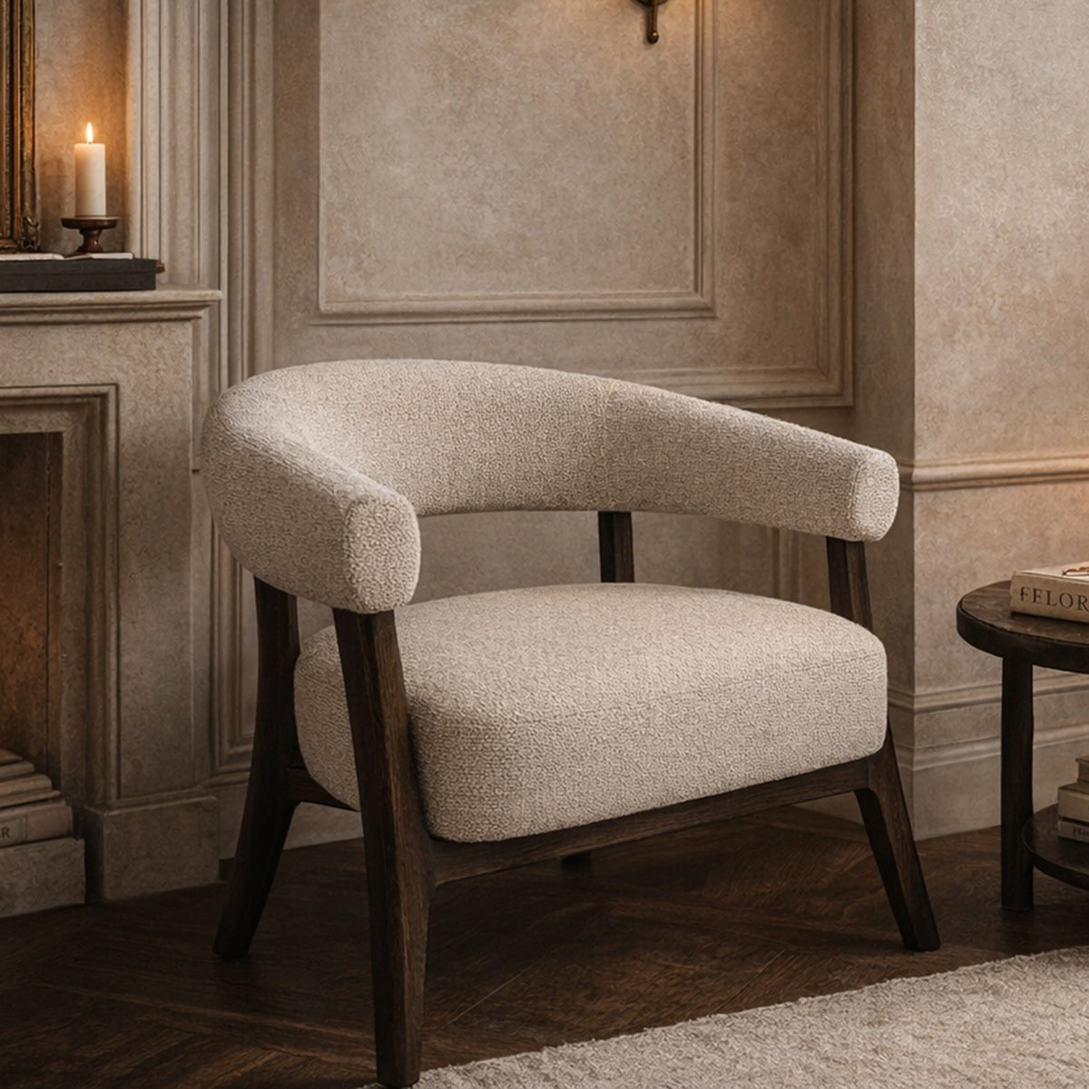 Surin Accent Chair – Oat and Walnut – 2