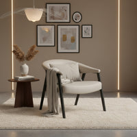 Bexley Accent Chair in Mushroom and Black