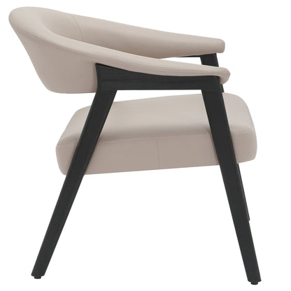 Bexley Accent Chair in Mushroom and Black